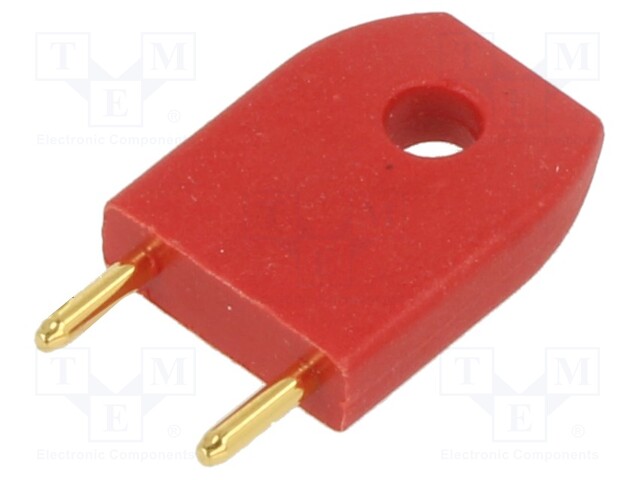 Male Insulated 6.35mm Shorting Link Red