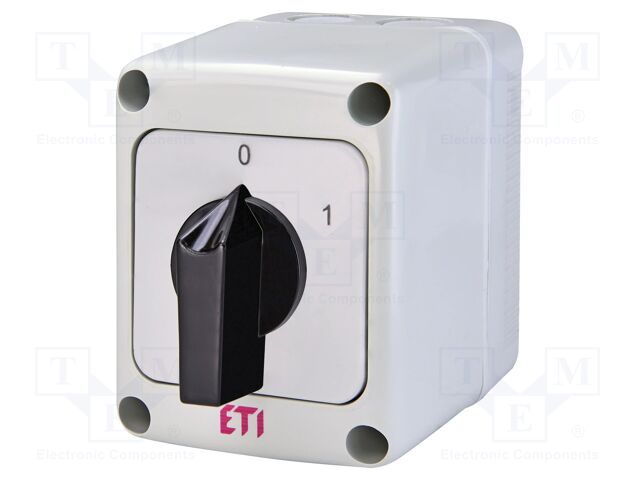 Switch: cam switch; Stabl.pos: 2; 16A; 0-1; in housing; Poles: 3