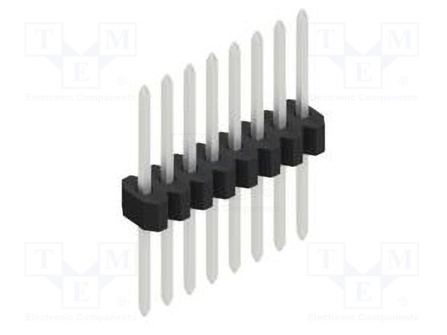 Connector: pin strips; pin header; male; PIN: 8; 1.27mm; THT; 1x8