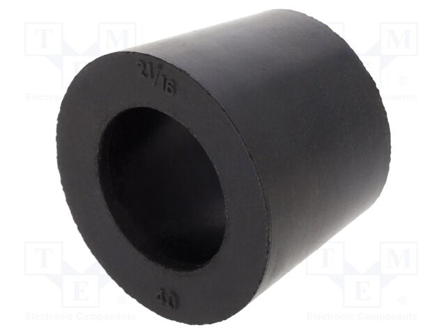 Grommet; caoutchouc; L: 19.8mm; -20÷200°C; Øcable: 16mm; red