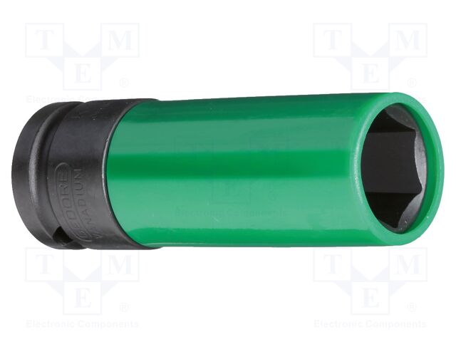 Socket; 6-angles,socket spanner; 19mm; 1/2"; steel