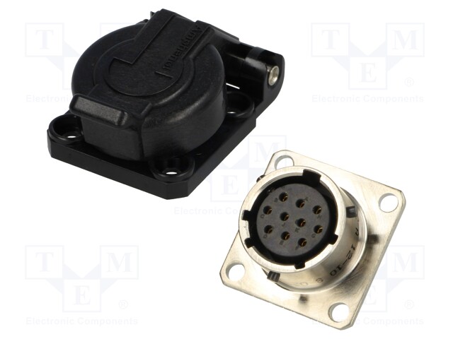 Connector: circular; PT; socket; female; PIN: 10; external bayonet