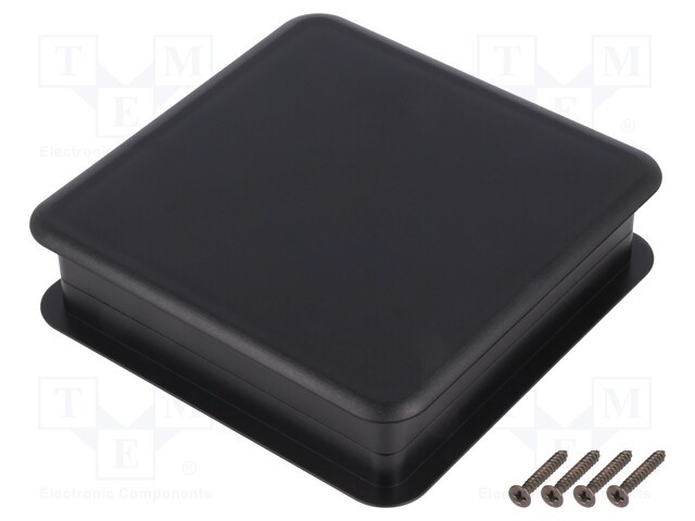 Enclosure: for computer; ABS + PC; black; X: 103mm; Y: 103mm; Z: 27mm