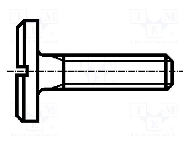 Screw; M6x30; Head: cheese head; slotted; 1,6mm; steel; zinc