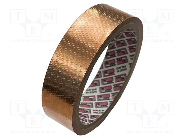 Tape: shielding; W: 12mm; L: 16.5m; Thk: 0.17mm; acrylic,conductive