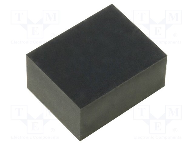 Self-adhesive foot; H: 5mm; black; rubber; W: 10mm; L: 8mm
