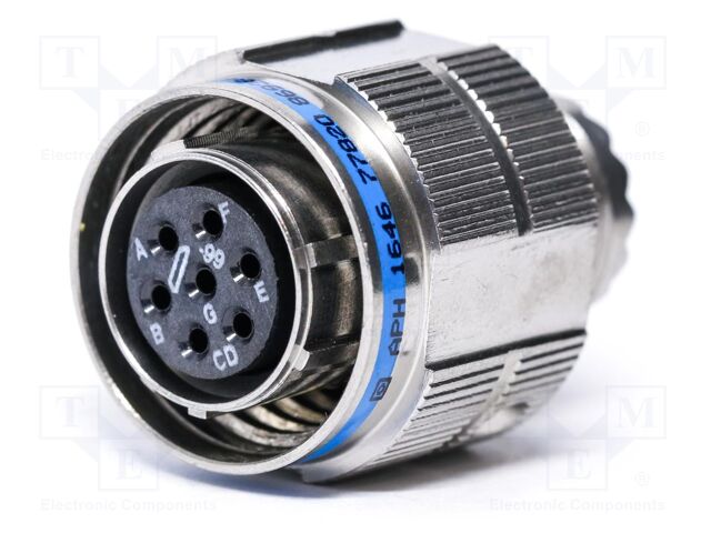 Connector: circular; female; PIN: 26; straight; crimped