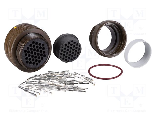 Connector: circular; PIN: 37; straight; crimped; gold-plated
