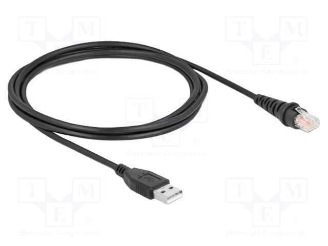 Cable; USB 2.0; RJ50 plug,USB A plug; 2m; black; F/UTP; 26AWG; PVC