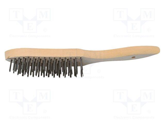 Brush; wire; steel; 290mm; Number of rows: 6