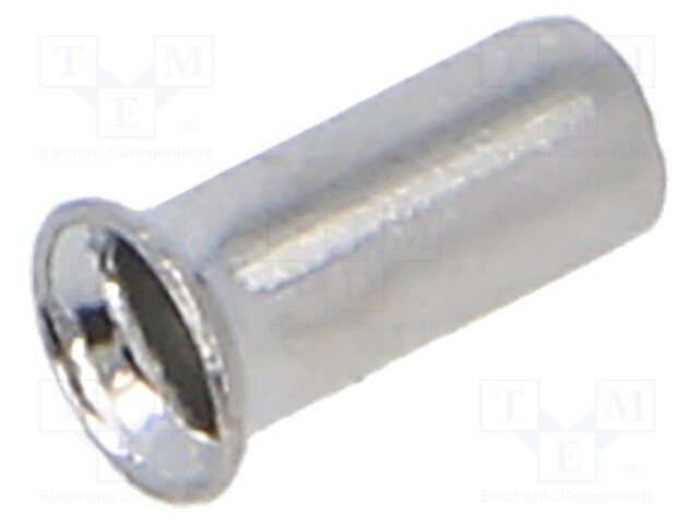 Tip: bootlace ferrule; non-insulated; copper; 1.5mm2; 5mm; tinned