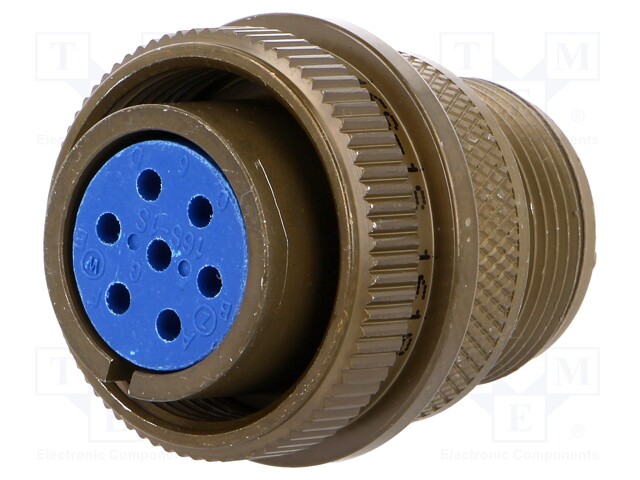 Connector: circular; Series: 97; plug; female; PIN: 7; silver plated