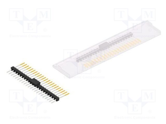 Connector: pin strips; pin header; male; PIN: 22; 2.54mm; SMT; 1x22