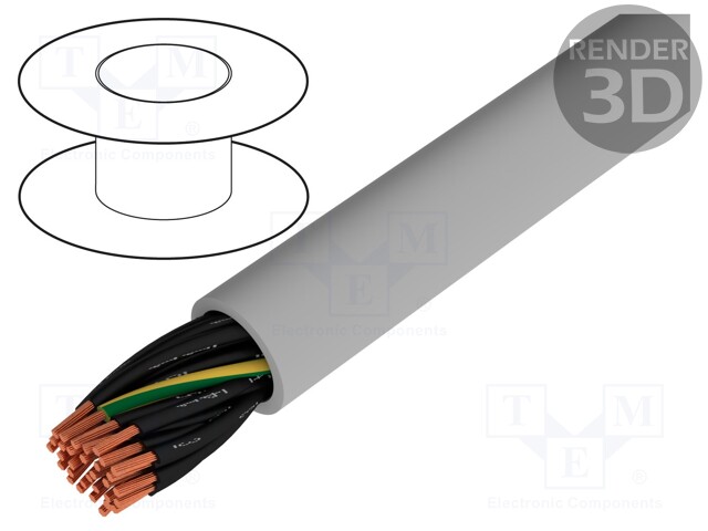 Wire; stranded; Cu; JZ-500; 32G0,75mm2; unshielded; PVC; 300/500V