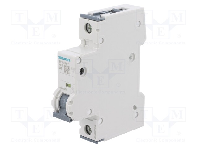 Circuit Breaker, SENTRON Series, 400 V, 72 V, 6 A, 1 Pole, 30 kA