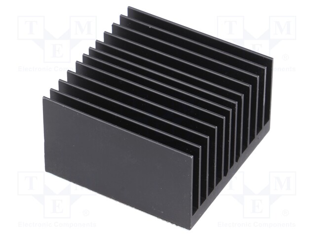 Heatsink: extruded; grilled; black; L: 42.5mm; W: 42.5mm; H: 24.5mm