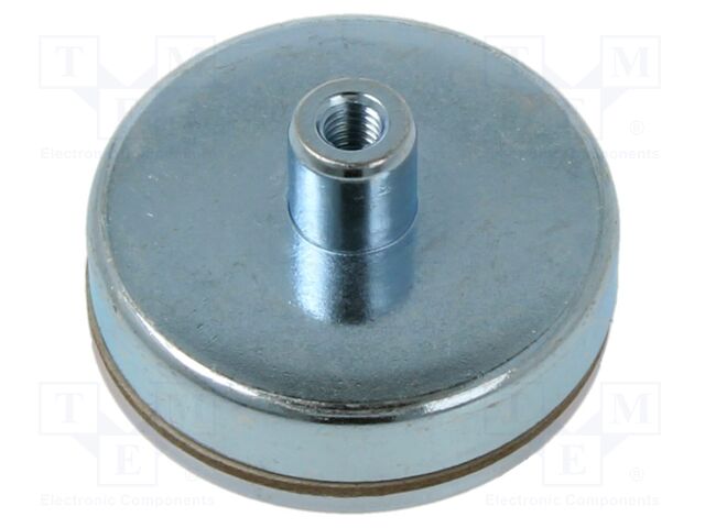 Magnet: permanent; hard ferrite; 216N; Ø: 50mm; H: 22mm; steel