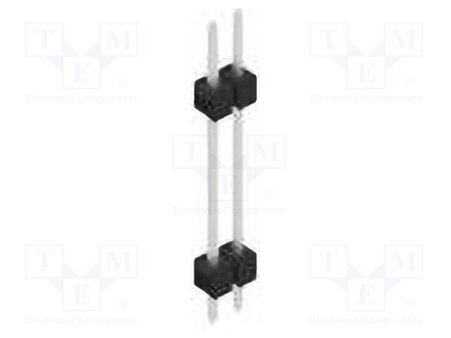 Connector: pin strips; pin header; male; PIN: 2; 2.54mm; THT; 1x2