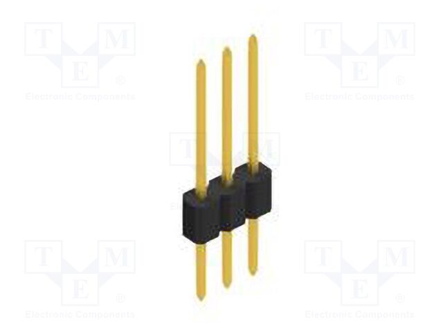 Connector: pin strips; pin header; male; PIN: 3; 1.27mm; THT; 1x3