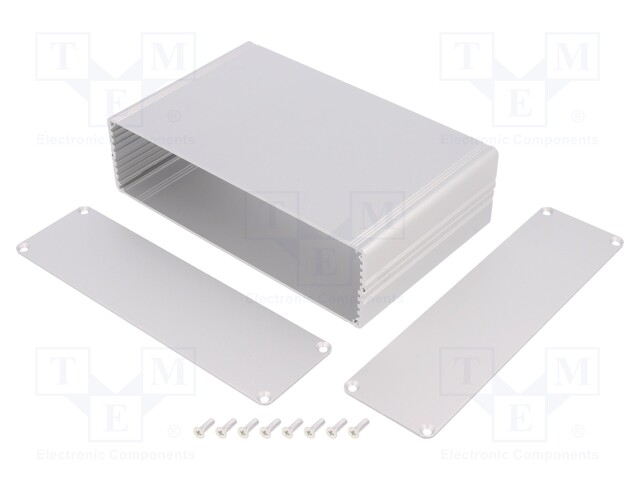 Enclosure: with panel; AKG; X: 165mm; Y: 100mm; Z: 46mm; aluminium