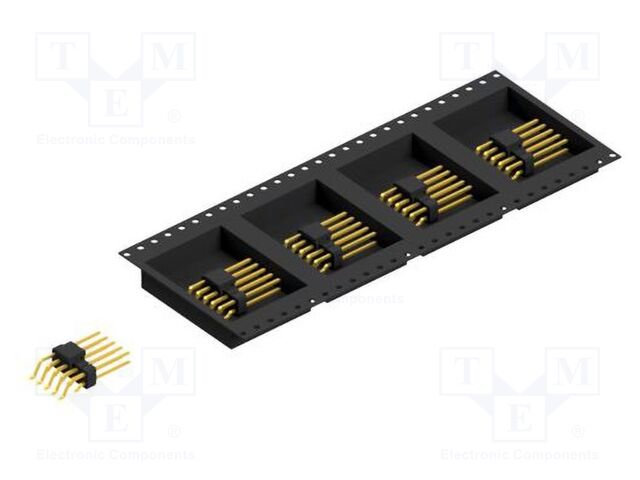 Connector: pin strips; pin header; male; PIN: 10; 2.54mm; SMT; 2x5
