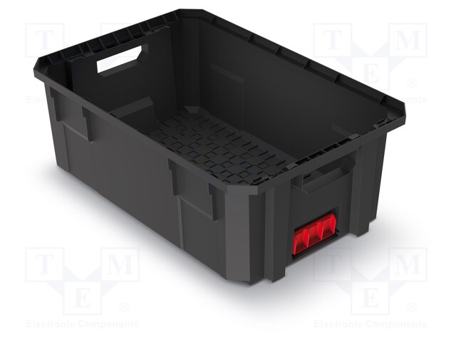 Container: transportation; polymer; black; 544x362x200mm; 50kg