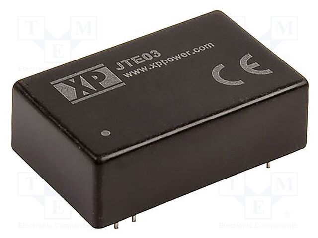 Isolated Board Mount DC/DC Converter, 3kV Isolation, ITE, 2 Output, 3 W, 15 V, 100 mA, -15 V