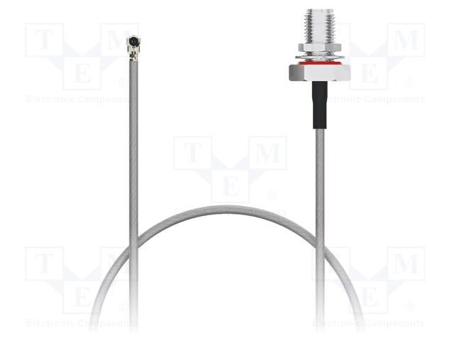 Cable; IPEX MHF 1,SMA female; grey; -40÷85°C; 0÷6GHz; 100mm; 50Ω