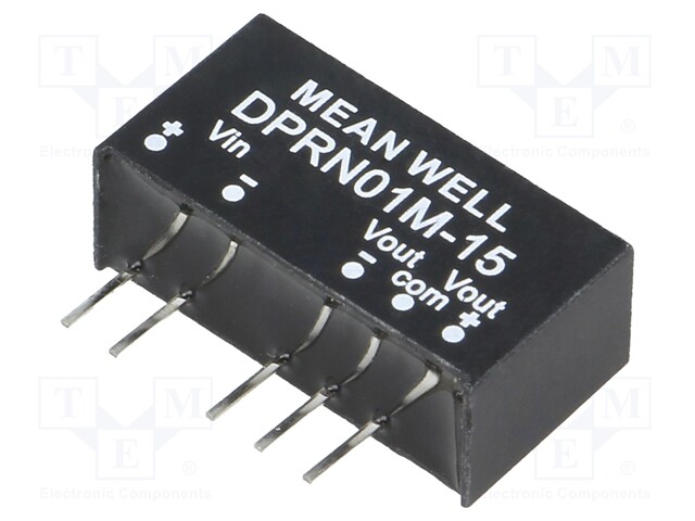 Converter: DC/DC; 1W; Uin: 11.4÷13.2V; Uout: 15VDC; Uout2: -15VDC