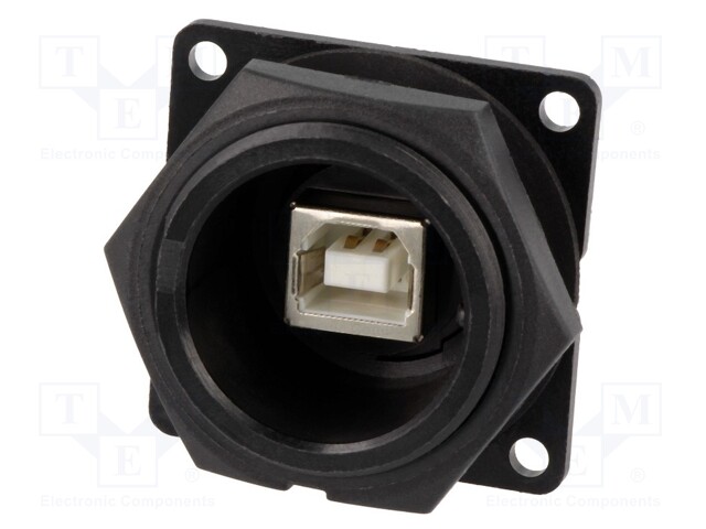 Socket; adapter; USB A socket-back,USB B socket-front; USB 2.0