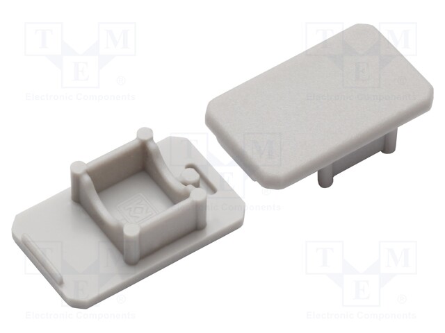 Cap for LED profiles; grey; ABS; Application: MIKRO-LINE12