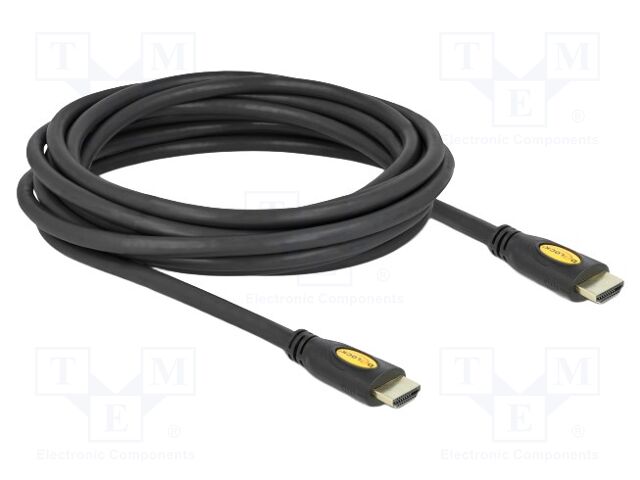 Cable; HDMI 1.4,High Speed + Ethernet; Len: 5m; black; 28AWG