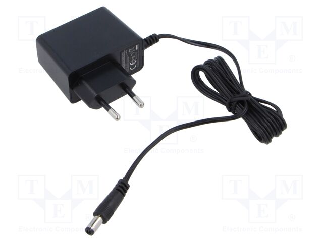 Power supply: switching; mains,plug-in; 6VDC; 1A; 6W; Out: 5,5/2,5