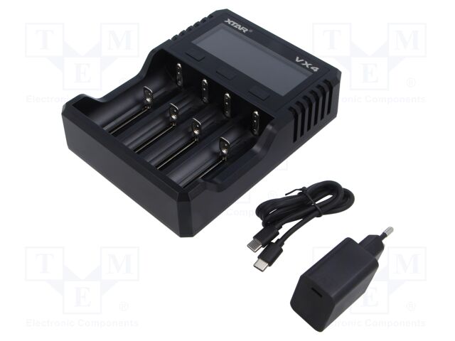 Charger: microprocessor-based; Li-Ion; 1A; Cells quantity: 4