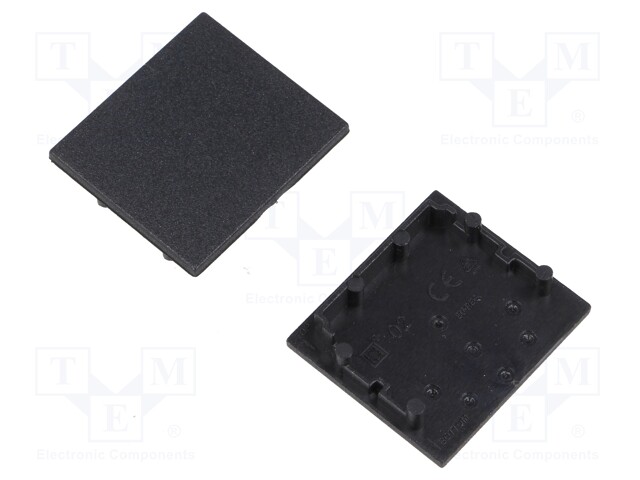 Cap for LED profiles; black; ABS; Application: VARIO30-02