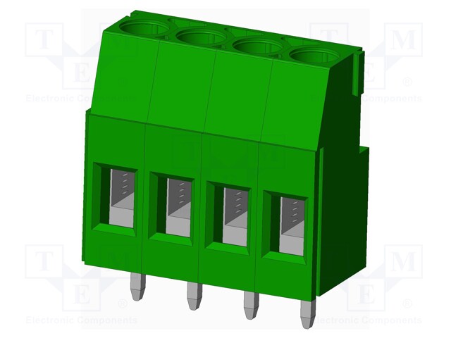 Connector: PCB terminal block; terminal; angled; Plating: tinned
