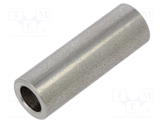 Spacer sleeve; 6.2mm; cylindrical; stainless steel; Øint: 10mm