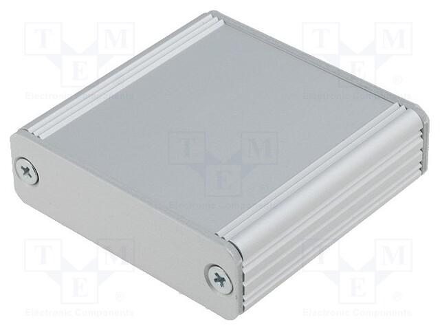 Enclosure: with panel; AKG; X: 55mm; Y: 50mm; Z: 16mm; aluminium; grey