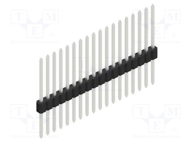 Connector: pin strips; pin header; male; PIN: 18; 1.27mm; THT; 1x18