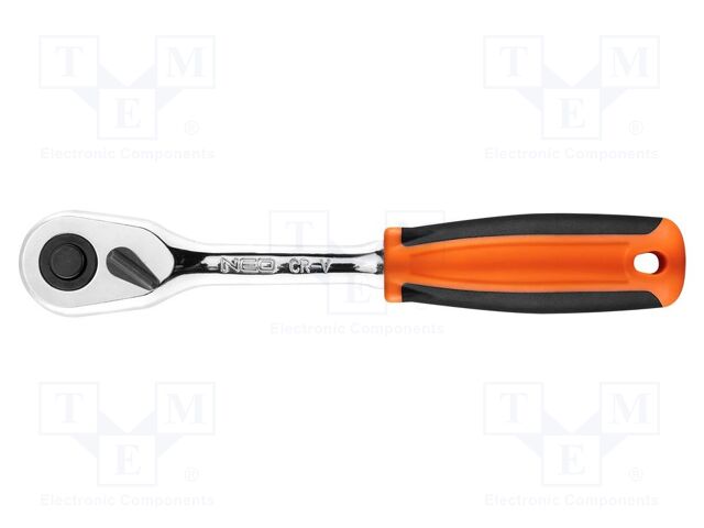 Rattle; 1/4"; straight,with switch; 155mm; Teeth: 45