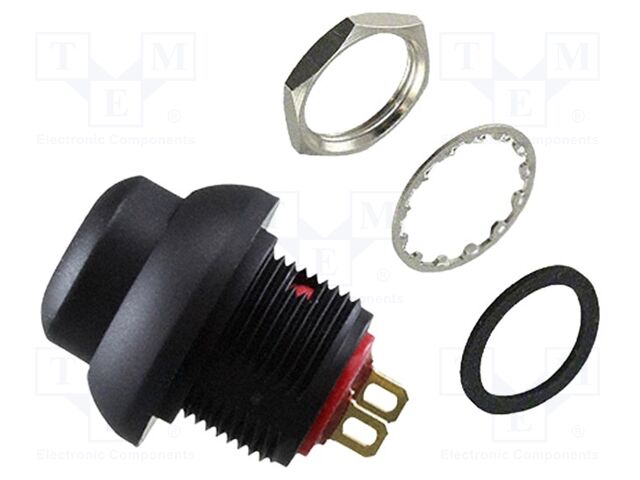 Switch: push-button; Pos: 2; SPST-NO; 0.1A/50VDC; 0.125A/125VAC