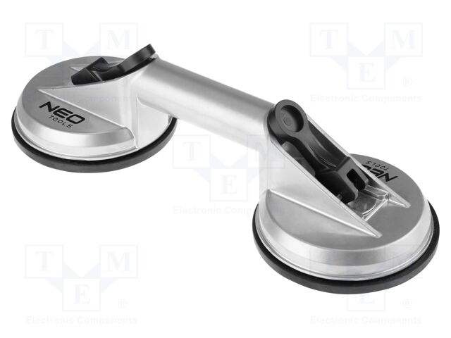 Suction lifter; double; glass; aluminium; 120mm; 100kg