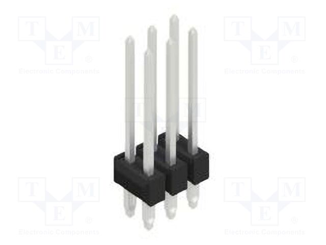 Connector: pin strips; pin header; male; PIN: 6; 2.54mm; THT; 2x3