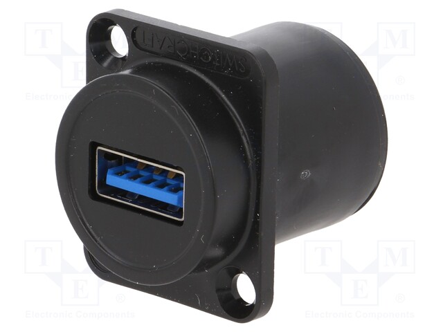 Adapter; USB A socket-front,USB AB micro socket-back; EH; black