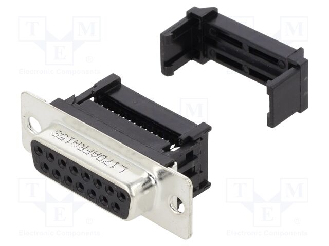 D-Sub; PIN: 15; plug; DFR; female; IDC; for ribbon cable; gold flash