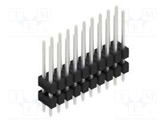 Connector: pin strips; pin header; male; PIN: 20; 2.54mm; THT; 2x10
