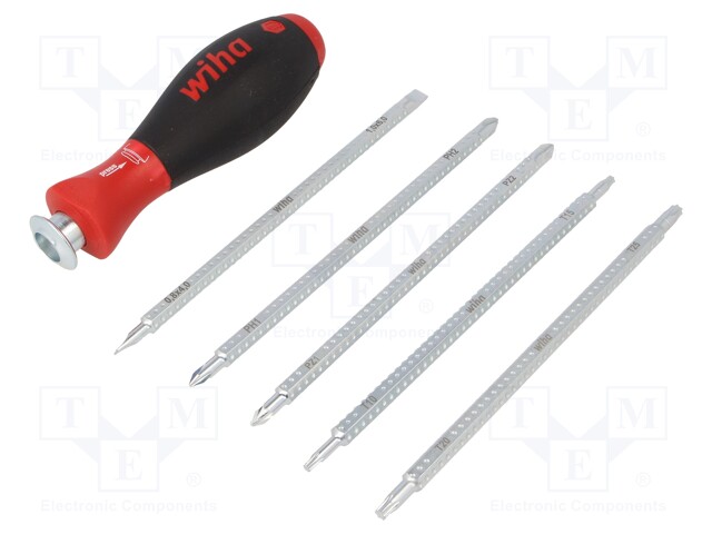 Screwdrivers; Pcs: 6; Bit: Phillips,Pozidriv®,Torx®,slot