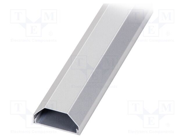 Closed cable trunkings; silver; L: 1.1m; GOOBAY-90780; W: 50mm