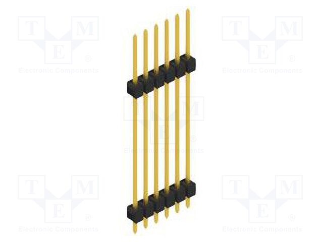 Connector: pin strips; pin header; male; PIN: 6; 2.54mm; THT; 1x6