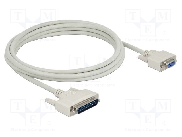 Cable; D-Sub 25pin plug,D-Sub 9pin socket; Len: 3m; beige
